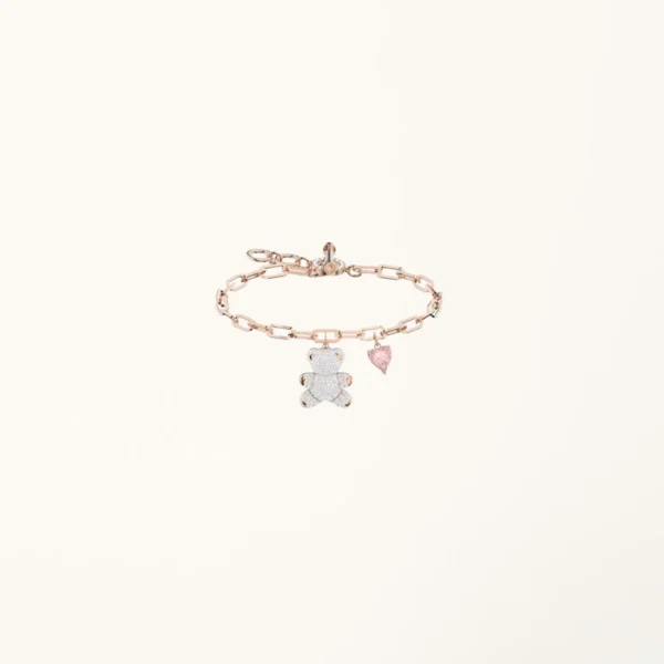 [ZYRONO] TEDDY BEAR WHITE BRACELET CDE2055GR - 16 CM FREE SHIPPING