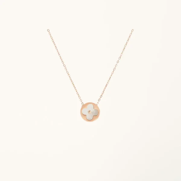 [ZYRONO] LUCKY LEAVES ROSE GOLD NECKLACE CDE6024RG FREE SHIPPING