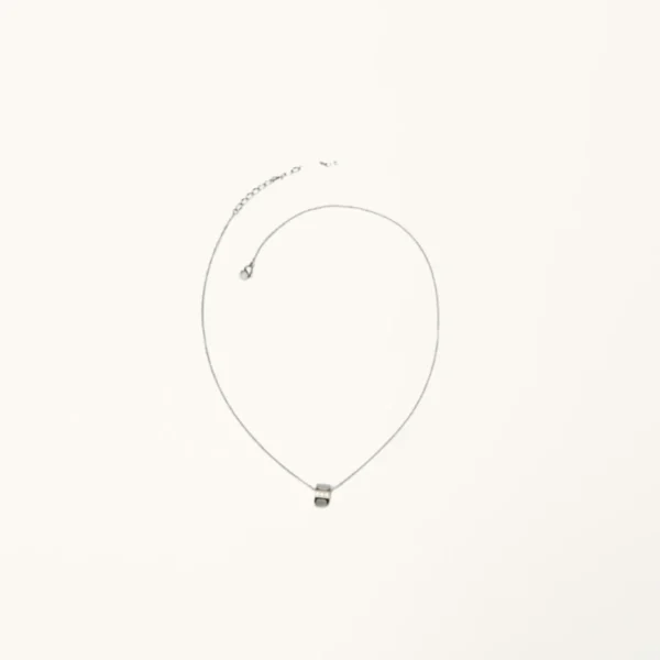[ZYRONO] BAND NIRVANA NECKLACE SILVER – UNISEX DESIGN FREE SHIPPING