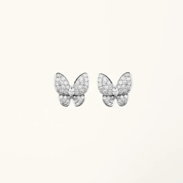 [ZYRONO] BUTTERFLY ALL DIAMOND EARRINGS FREE SHIPPING