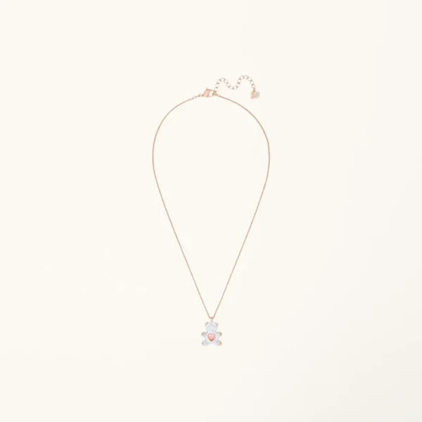 [ZYRONO] TEDDY PENDANT NECKLACE WHITE CDE6055WH FREE SHIPPING
