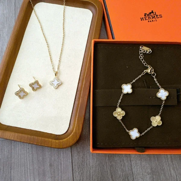 [Zyrono] 925 Sterling Silver Luxury Jewelry Set – Sparkling Bracelet, Earrings & Necklace Free Shipping