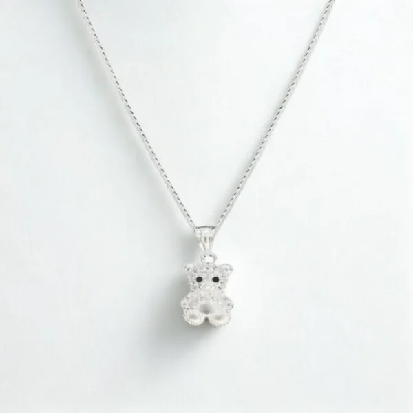 [Zyrono] Tiger Teddy Necklace Silver CDE6170SV - Sterling Silver Women's Necklace Free Shipping