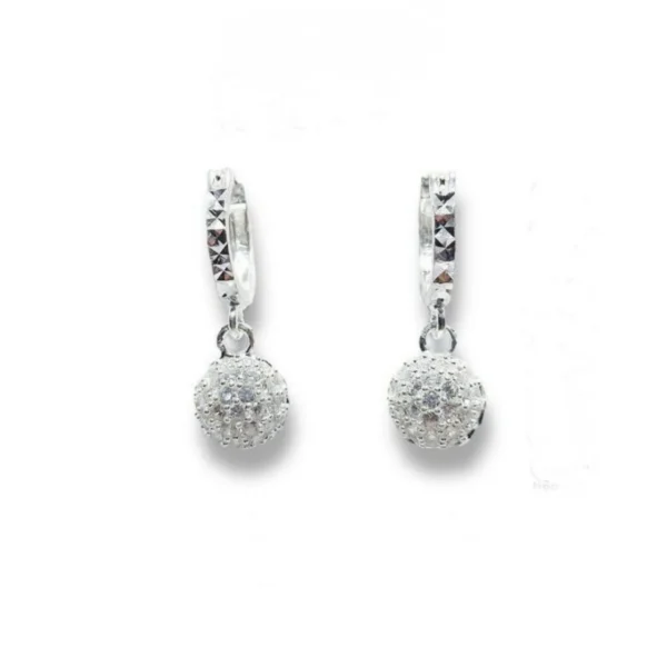 [Zyrono] Sparkling Sphere women's earrings CDE3178SV Free Shipping