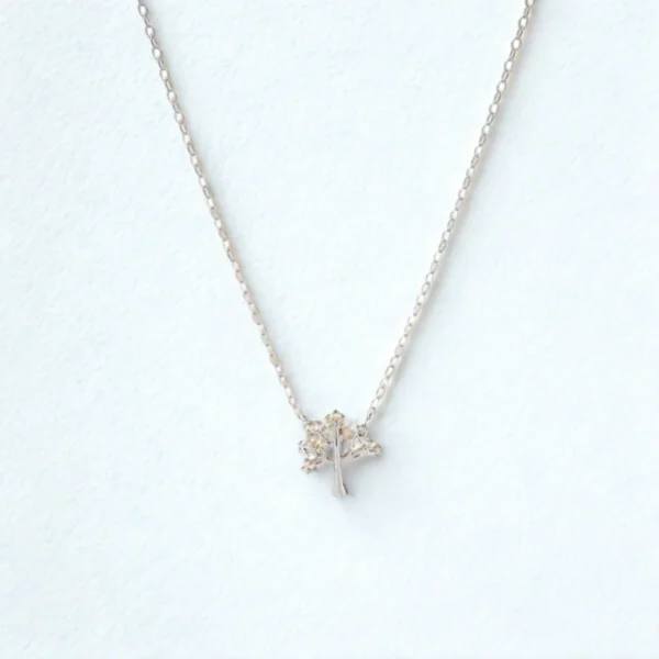 [Zyrono] Parkling Tree Of Life Necklace Silver CDE6075SV - Women's Silver Necklace Free Shipping