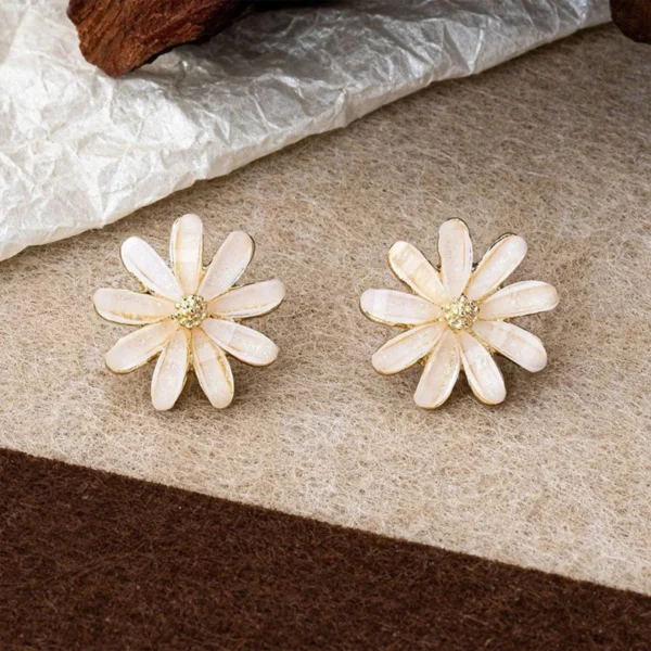 Zyrono Women's earrings 925 silver flower shape with stones jewelry accessories earrings 10581 Free Shipping