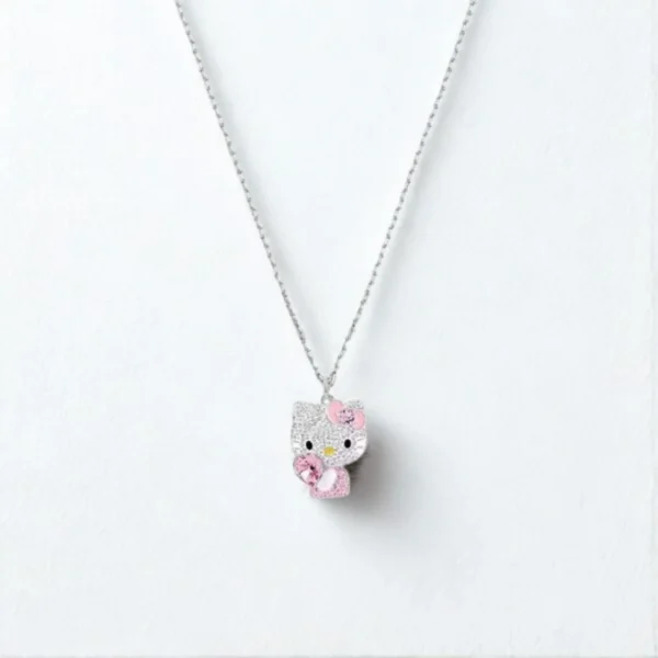 [Zyrono] Hello Kittyy Necklace Silver CDE6056 Free Shipping
