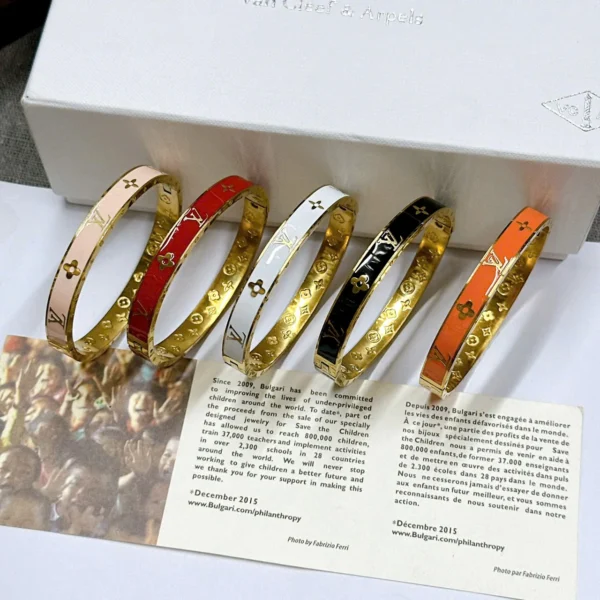 Luxury Signature Bloom & V Reversible Cuff Free Shipping