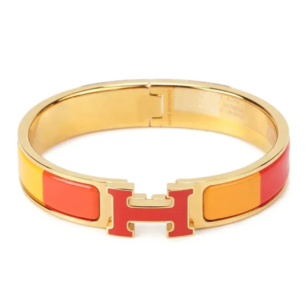 [Zyrono] H BRACELET ORANGE RAINBOW CERAMIC FREE SHIPPING