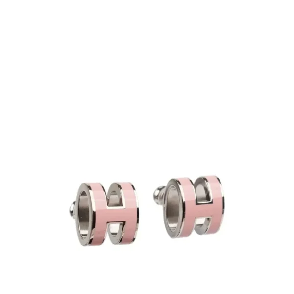 [Zyrono] MINI POP H SILVER EARRINGS PINK