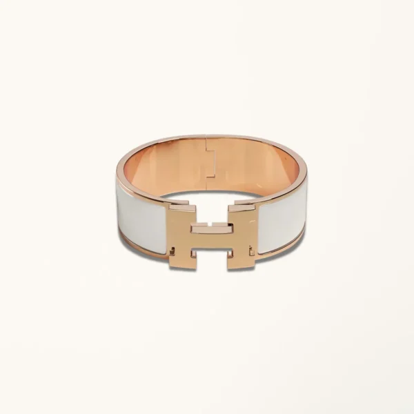 [ZYRONO] H BRACELET 20MM WHITE PINK GOLD FREE SHIPPING