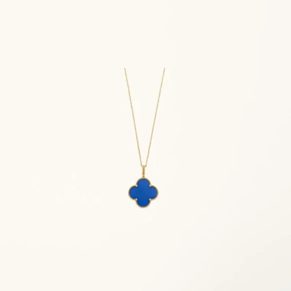 [ZYRONO] CLOVER NECKLACE TURQUOISE PINK GOLD FREE SHIPPING