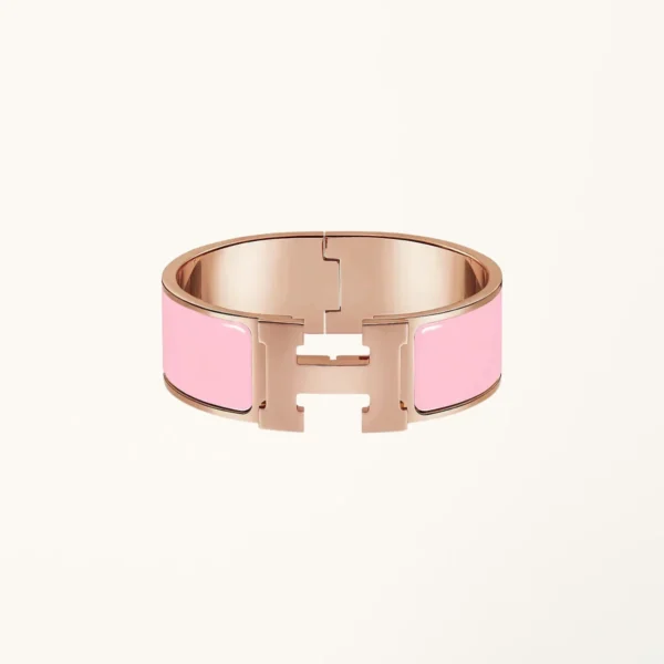 [ZYRONO] H BRACELET 18MM PINK GOLD FREE SHIPPING