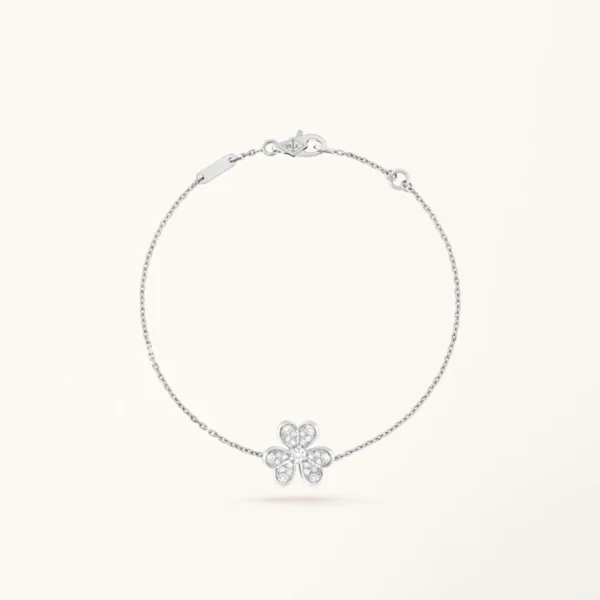 [ZYRONO] FRIVOLE SILVER FLOWER DIAMOND BRACELET FREE SHIPPING