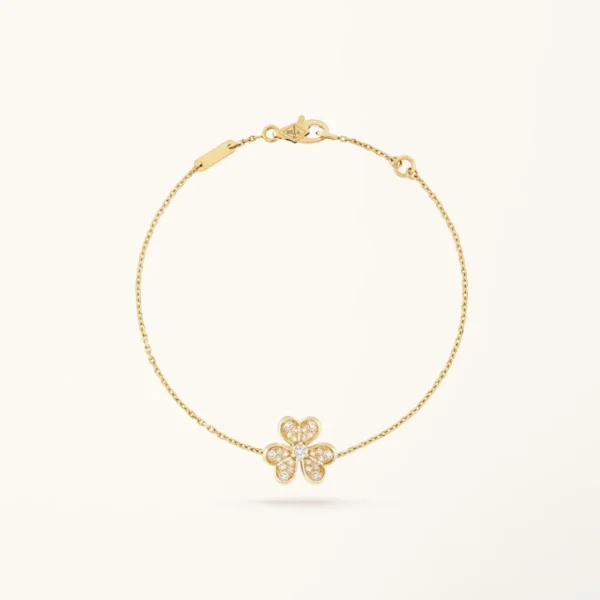 [ZYRONO] FRIVOLE GOLD FLOWER DIAMOND BRACELET FREE SHIPPING