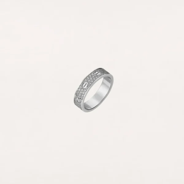 [ZYRONO] LOVE RING 4MM DIAMOND PAVED