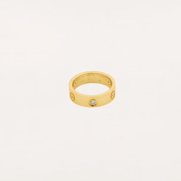 [Zyrono] LOVE RING 5.5MM 3 DIAMONDS GOLD