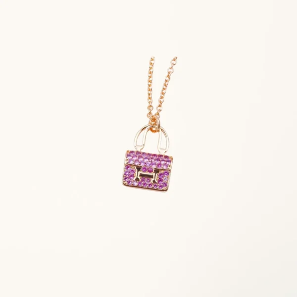 [ZYRONO] CONSTANCE PEDANT PURPLE DIAMOND NECKLACE FREE SHIPPING