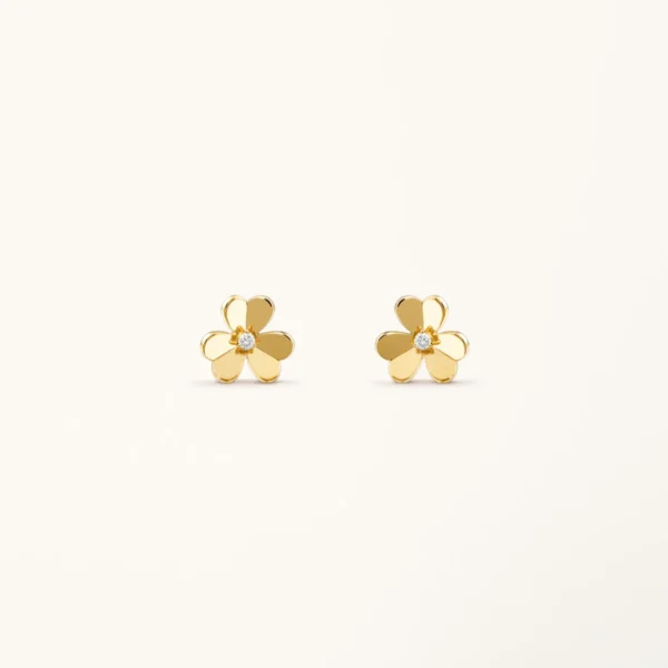 [ZYRONO] FRIVOLE GOLD FLOWER EARRINGS FREE SHIPPING