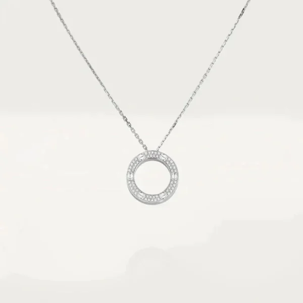 [Zyrono] LOVE NECKLACE ADJUSTABLE SILVER Free Shipping