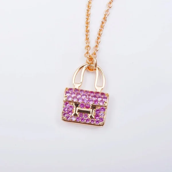 [Zyrono] CONSTANCE PEDANT PURPLE DIAMOND NECKLACE FREE SHIPPING
