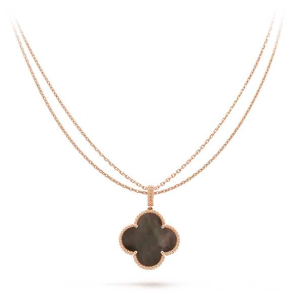 [Zyrono] CLOVER GOLD DARK MOP BIG CLOVER NECKLACE FREE SHIPPING