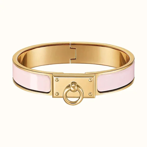 [Zyrono] H RING LOCK BRACELET 12MM LIGHT PINK FREE SHIPPING