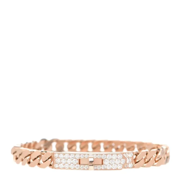 [Zyrono] KELLY CHAIN PINK GOLD DIAMONDS BRACELET FREE SHIPPING