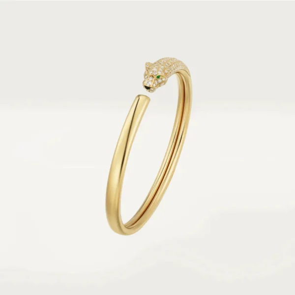 [Zyrono] PANTHERE GOLD DIAMOND OPEN BRACELET