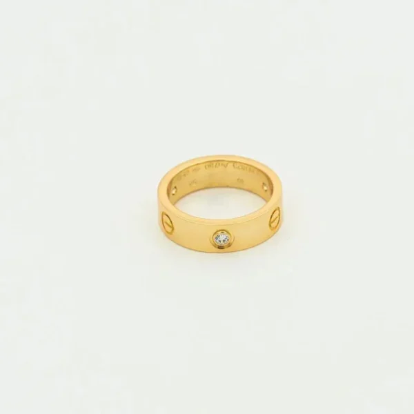 [Zyrono] LOVE RING 5.5MM 3 DIAMONDS GOLD