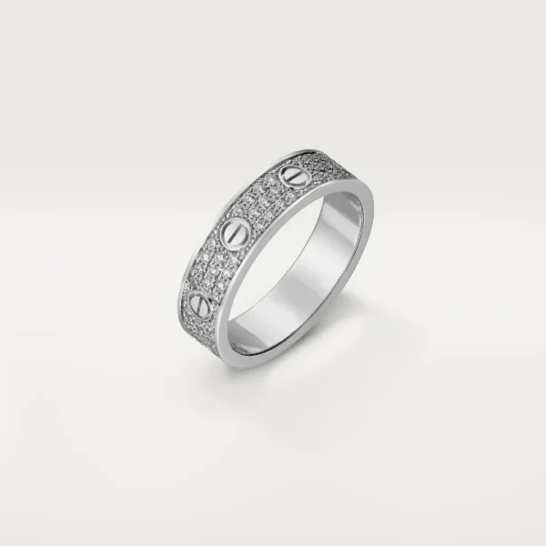 [Zyrono] LOVE RING 4MM DIAMOND PAVED