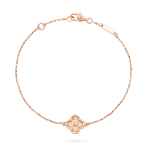 van cleef arpels sweet alhambra bracelet rose gold vcaro8dc00 coral 2