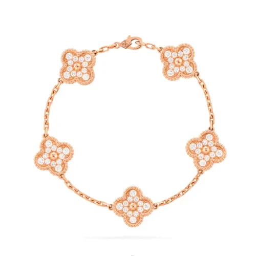 van cleef arpels vintage alhambra bracelet 5 motifs rose gold diamond 720x 21741eea 0059 423a a735 c71030a77921