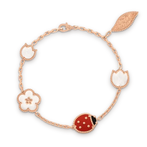 [Zyrono] LUCKY SPRING PINK GOLD BRACELET 5 MOTIFS FREE SHIPPING