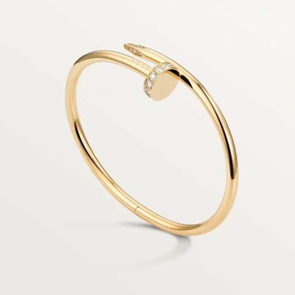 [ZYRONO] JUSTE UN CLOU YELLOW GOLD TONE BRACELET CLASSIC DESIGN UNISEX JEWELRY IDEAS