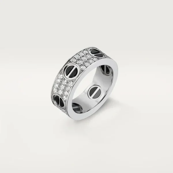 [ZYRONO] WHITE GOLD ECLIPSE NOIR – A RING DRENCHED IN NIGHT AND BRILLIANCE, SMALL MODEL