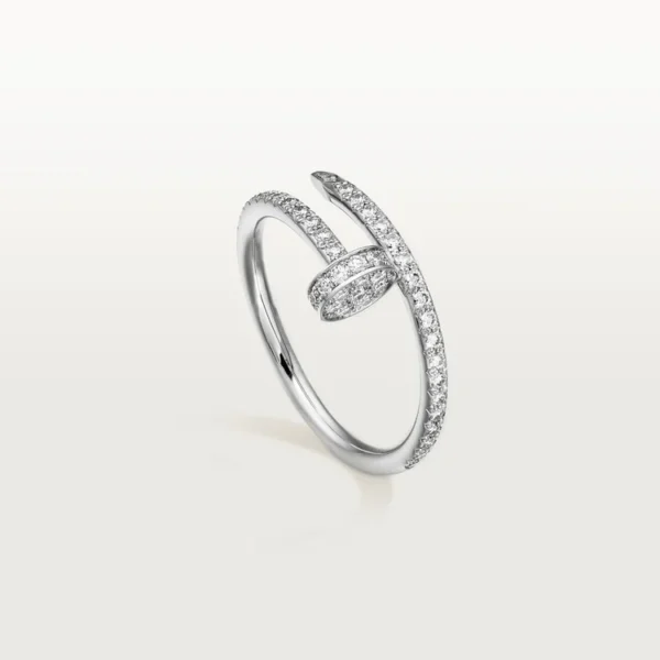 [ZYRONO] WHITE RADIANT TWIST RING WITH MICRO-CRYSTAL SHINE, SMALL MODEL