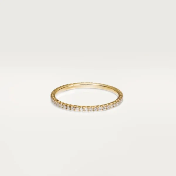 [ZYRONO] GOLD SYMPHONY OF LIGHT – SPARKLING MICRO-SET BAND FOR SUBTLE RADIANCE, 1.5 MM WIDTH