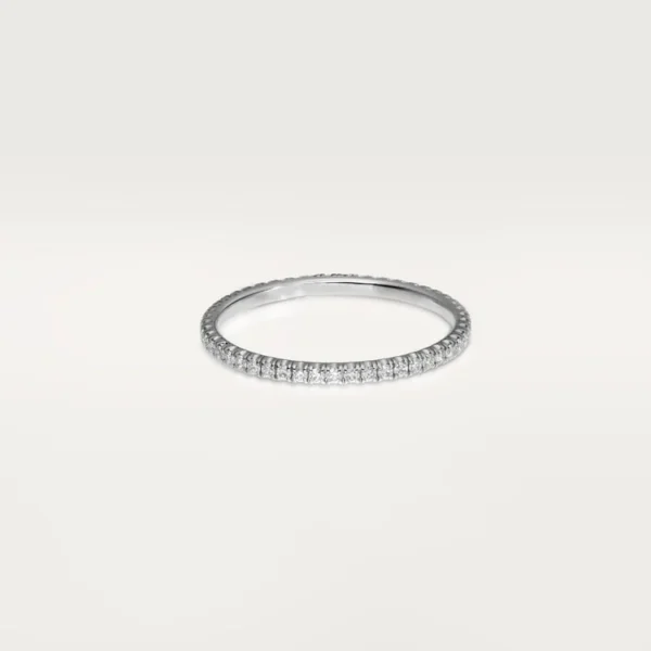 [ZYRONO] WHITE GOLD SYMPHONY OF LIGHT – SPARKLING MICRO-SET BAND FOR SUBTLE RADIANCE, 1.5 MM WIDTH