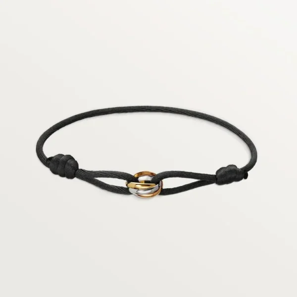 [ZYRONO] BLACK LOVE BRACELET WITH NIGHT SILK CORD AND FATEFUL KNOT BRACELET