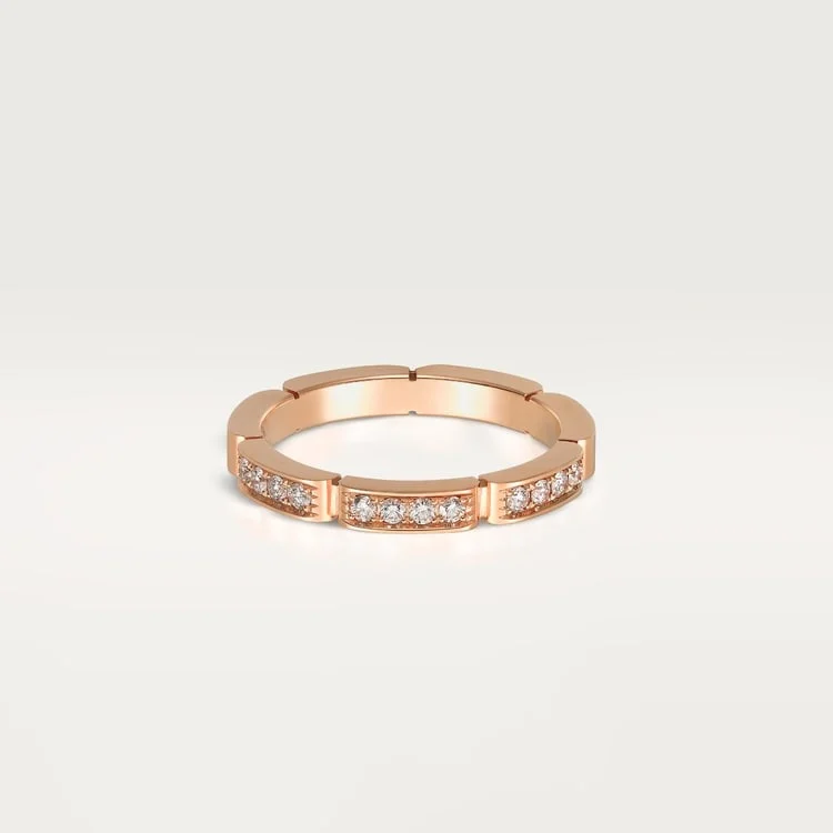 ryzono Pink Gold Brilliance Of Unity – Segment-Linked Ring With Gleaming Stones1 ryzono Pink Gold Brilliance Of Unity – Segment Linked Ring With Gleaming Stones1